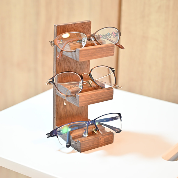 メガネスタンド　眼鏡　サングラス　ディスプレイ　ホルダー　収納　手作り 2枚目の画像