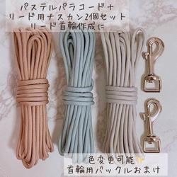 パステル パラコード リード 首輪作成セット 鉄砲ナスカン バックル 