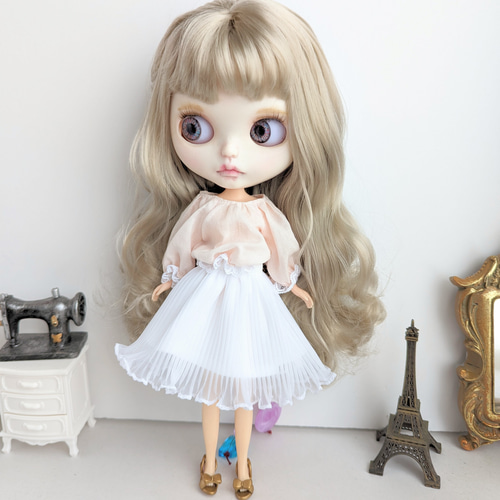 673※単品※白のふんわりかぼちゃパンツ※ブライスアウトフィット※1/6 