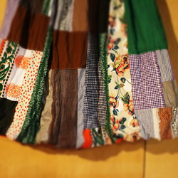 SAYOCAFEパッチワークのバルーンスカート(forest) 3枚目の画像