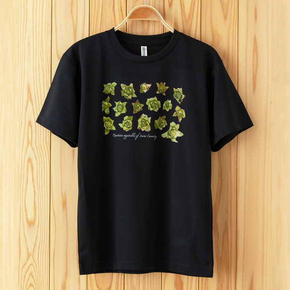 ［着る山菜］ふきのとうTシャツ　（ブラック） 6枚目の画像