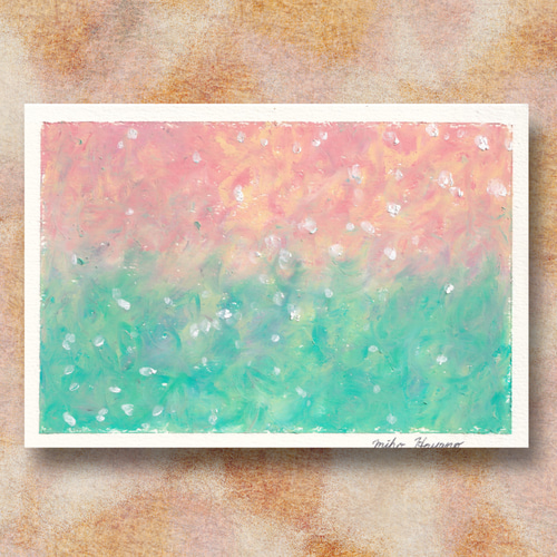 原画1点限り】夢色サイダー 小さなパステル画 絵画 はやの みほ