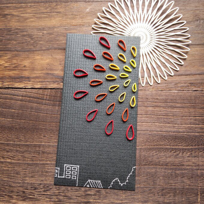 クイリングの便利に使えるマルチ封筒＊花火 夜空 チューブ ぽち袋