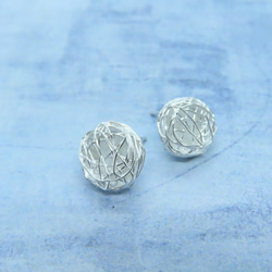 silver pierced earrings   O-No.9 2枚目の画像