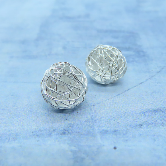 silver pierced earrings   O-No.9 1枚目の画像