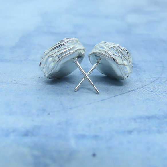 silver pierced earrings   O-No.9 3枚目の画像