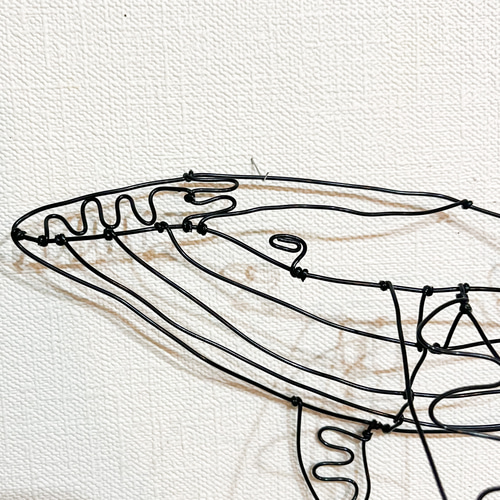 シロナガスクジラ② くじら クジラ 鯨 ワイヤーアート 立体