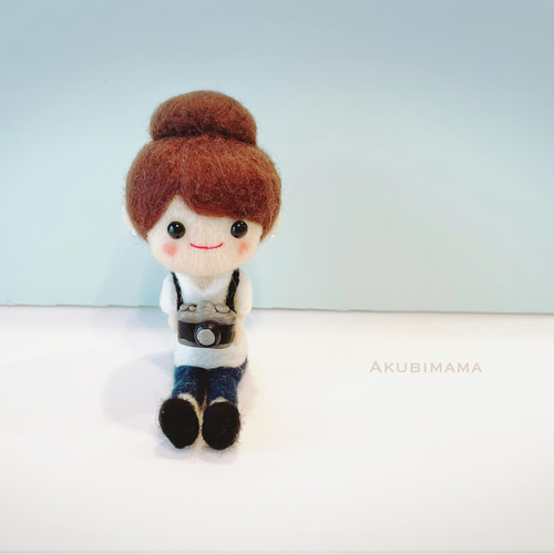 羊毛フェルト　可愛い頭の女の子 ハマナカの羊毛フェルトキット「ブロンズヘアのおんなのこ」を作って