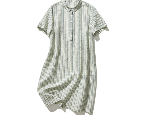 近年　極美品　中川政七商店 シアサッカー　半袖　ワンピース ストライプ　ベルト 6bc81d438cb027686673c48e3ac861