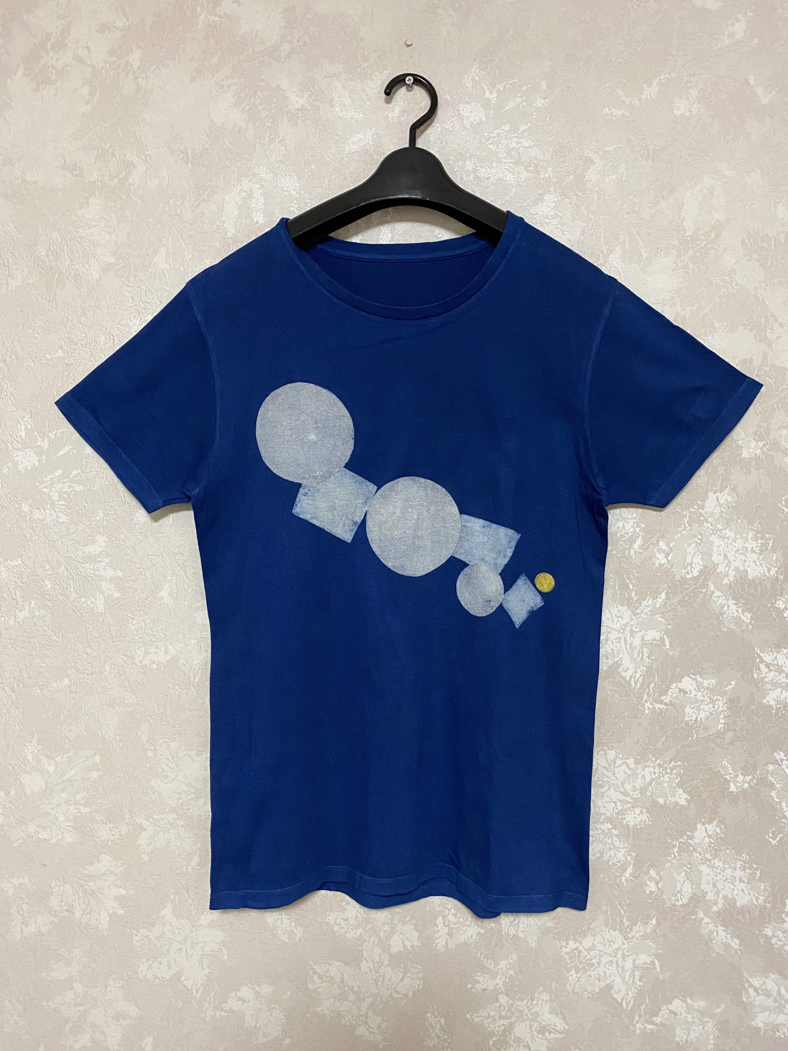 藍染めTシャツ(○と□)、Ｍ、7