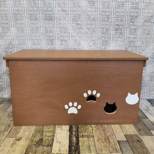 受注生産C02》キャットハウス りんご箱 ハンドメイド 猫ハウス