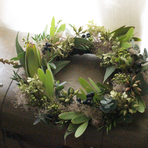 スモークツリーと実ものリース ドライフラワー petit chocolat 通販