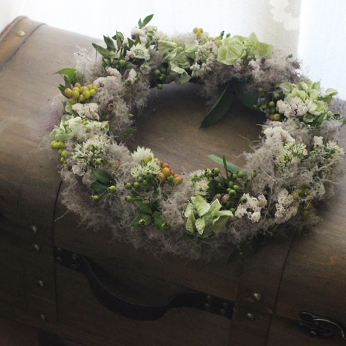 スモークツリーと実ものリース ドライフラワー petit chocolat 通販