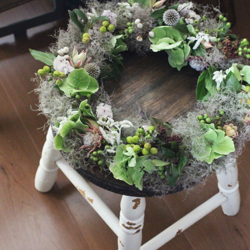 スモークツリーと実ものリース ドライフラワー petit chocolat 通販