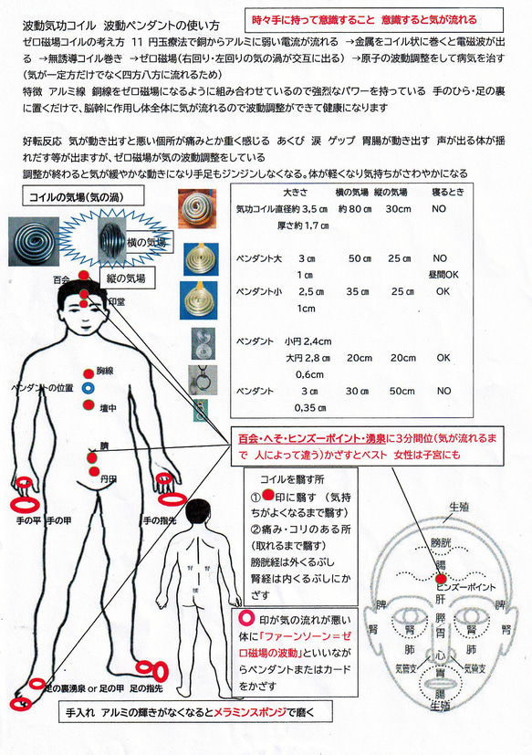 ゼロ磁場ペンダント　天地呼吸法気功カードと渦カード　呼吸が深くなり気持ちが落ち着きます 5枚目の画像