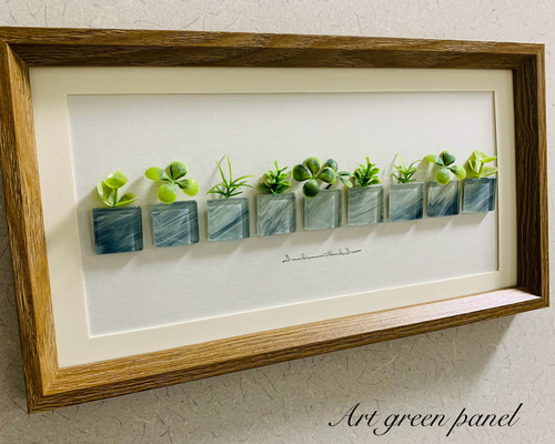 数量限定版インテリア雑貨 北欧 観葉植物 ガラスアートパネル 誕生日