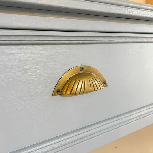 フランスアンティーク家具 カップボード ガラスキャビネット グレー