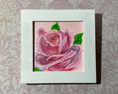 「ばら」　絵画　額装　薔薇　花 楽天市場】絵画 油絵 額入り油彩 手描き 油彩 赤バラ 朝隈敏彦