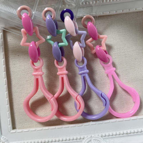 NO.183B 50個 キャンディバッグ キーホルダー 星 ゆめかわ