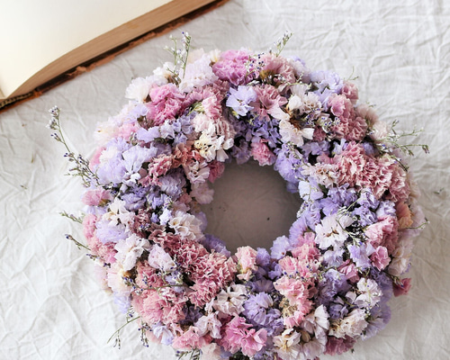 ポポラスとスターチスのハーフリース* * ラッピング無料 お洒落