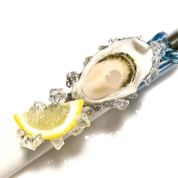 【保存版】 こだわりシリーズ】生牡蠣ボールペン♡ブルーデザイン 文房具・ステーショナリー