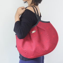 在庫一掃セール送料無料✩丸バッググレー花柄 7枚目の画像