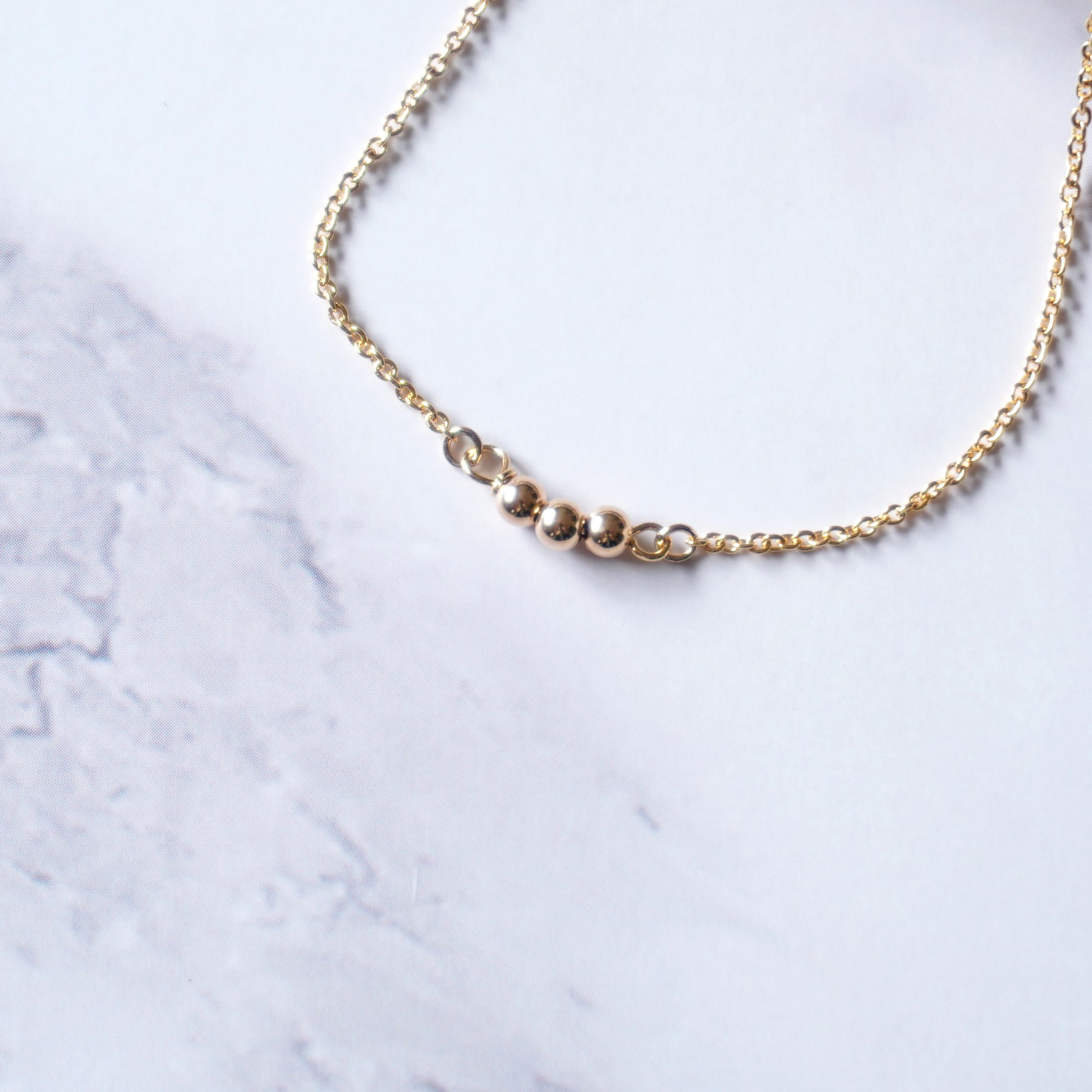 極小 3㎜ * 14kgf　選べる長さ　ゴールド　40cm　華奢　ネックレス　フォーマル