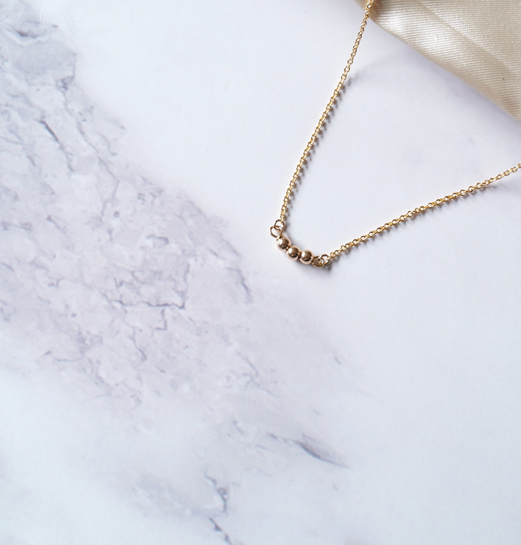 極小 3㎜ * 14kgf　選べる長さ　ゴールド　40cm　華奢　ネックレス　フォーマル