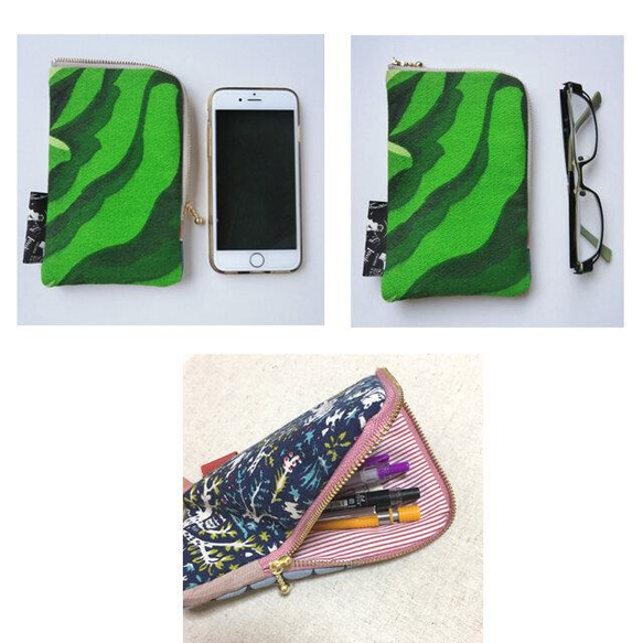 [免運費] 智能手機袋眼鏡盒筆袋可愛森林 2 第6張的照片