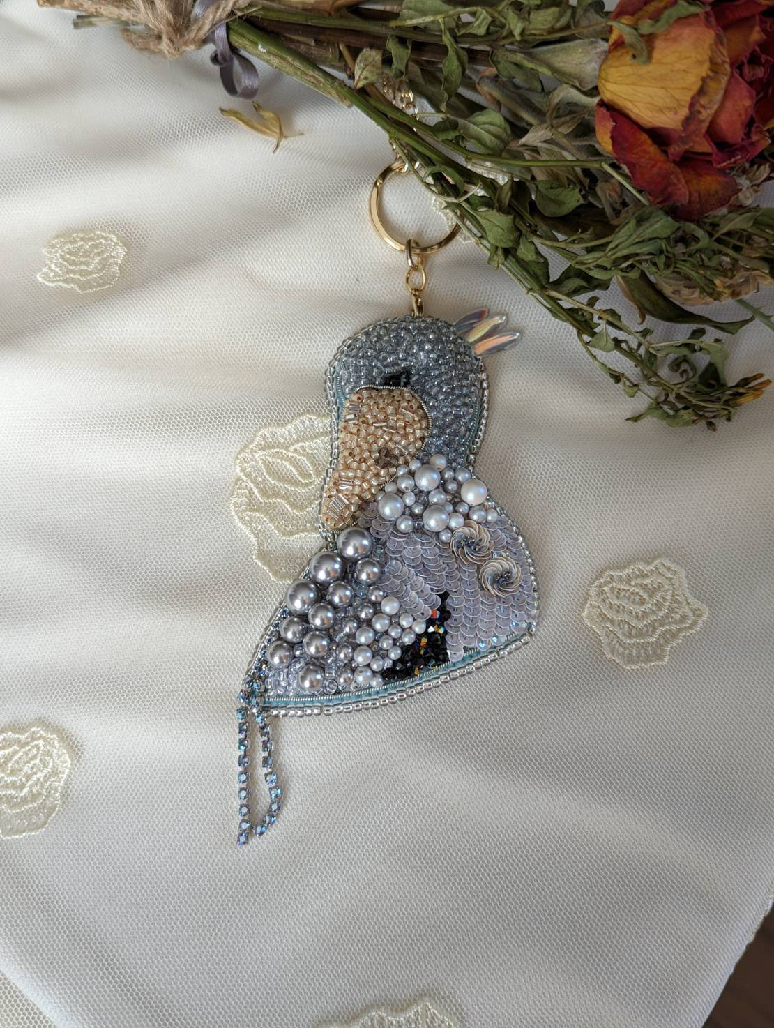 ハシビロコウさんのバッグチャーム　クリア