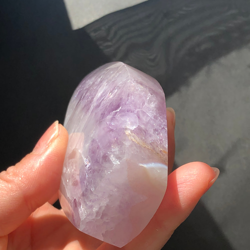 デンドライト、虹入り☆アメジストアゲート置き物⭐︎瀧川神社にて浄化