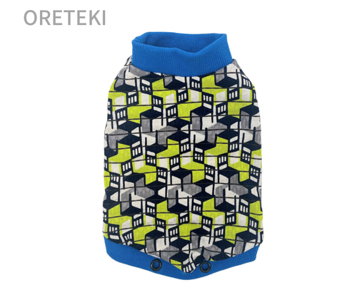 ORETEKI】ハンドメイド＊ブルー＊チェアーズ＊タンクトップ＊伸縮性