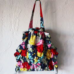 floral drawstring bag (French vintage) 5枚目の画像