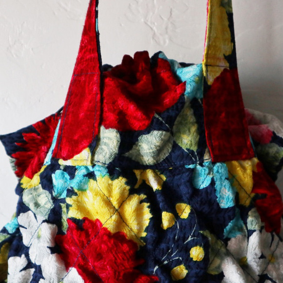 floral drawstring bag (French vintage) 9枚目の画像