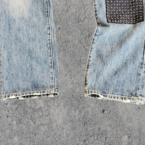 刺し子 パッチワーク Levi's 501 リーバイス W30 ロングパンツ 刺し子 パッチワーク Levi's 501 リーバイス W30 ロングパンツ