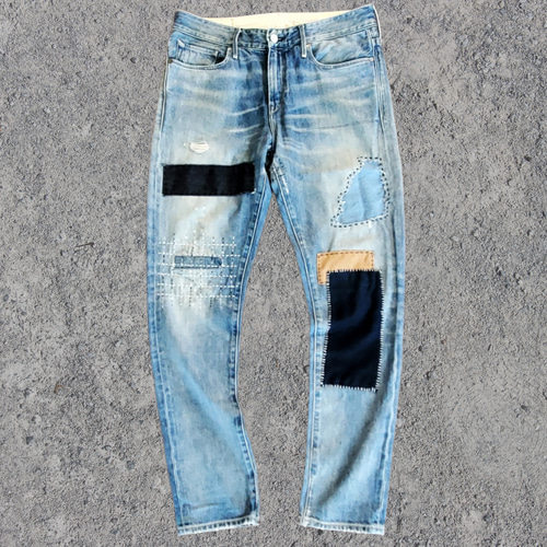 期間限定30％OFF! パッチワーク 刺し子 リメイク Levi's ジーンズ デニムパンツ パンツ