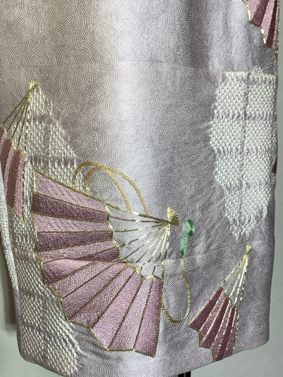 着物リメイク　総刺繍柄コクーンワンピース 15枚目の画像