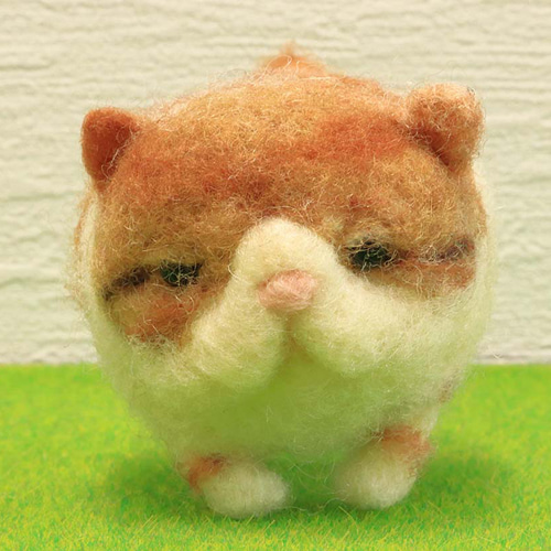 白猫と茶トラ仲良し2匹のアートドール 【ハンドメイド】猫