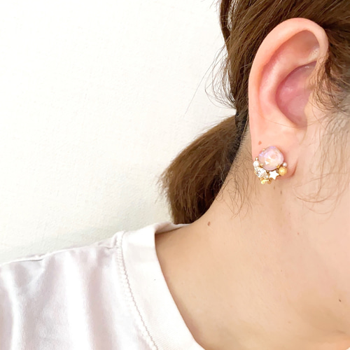 ♡ハンドメイド♡ビジューピアスイヤリング№200 A-177 ハンドメイド☆ビジューピアス／イヤリング - メルカリ