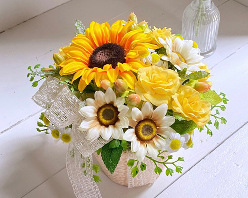 再販】気分もリフレッシュ〜ひまわりアレンジ〜 アーティフィシャル