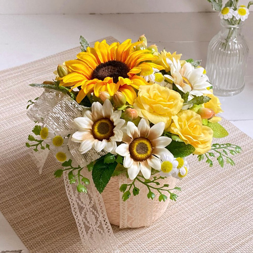 再販】気分もリフレッシュ〜ひまわりアレンジ〜 アーティフィシャル