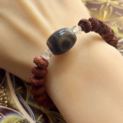 開光 三眼天珠 蓮華菩提 開光 三眼天珠 蓮華菩提