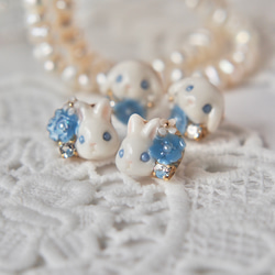 星うさぎピアス/イヤリング（立ち耳） ピアス（スタッド・一粒） Rie