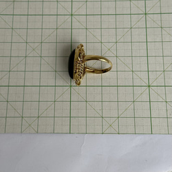 黒珊瑚の指輪　K18 D0.22  シックでゴージャス　大人の指輪　R50609Y2 16枚目の画像