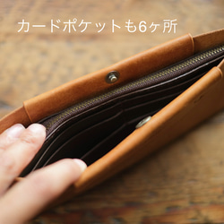 slim wallet スリムウォレット　ブルー　納期2週間 16枚目の画像