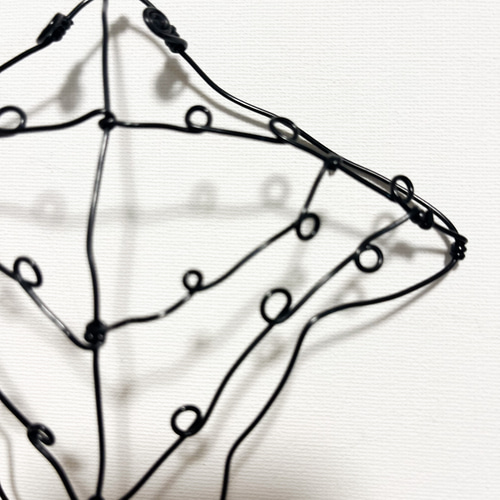 受注販売】マダラトビエイ エイ 立体 壁掛け ワイヤーアート