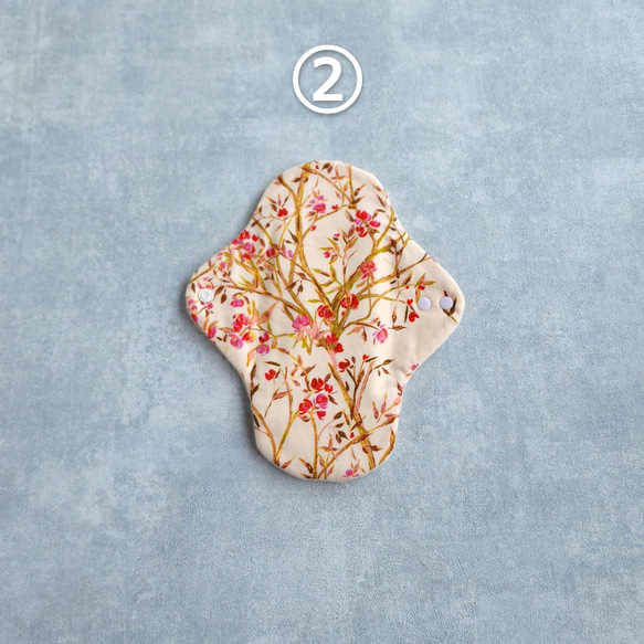 洗いやすくて乾きやすい　布ナプキン一体型Sサイズ（ピンク系） 3枚目の画像