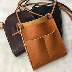 フローリストケース 底の開くタイプ 革ヒモ付き 3色にしてみました