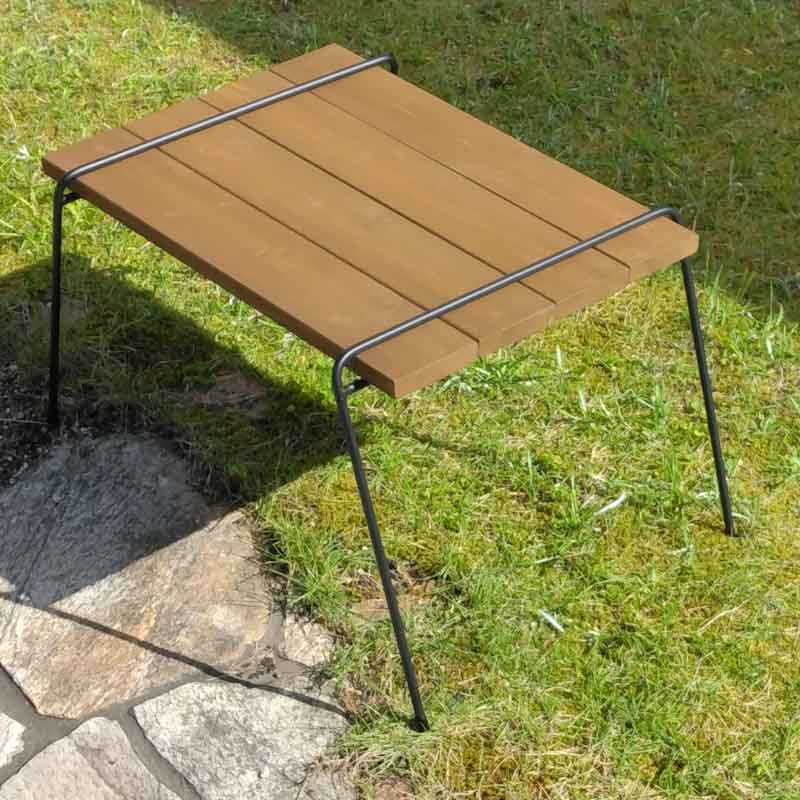 板付アイアンシェルフ ローテーブル アイアンレッグ キャンプバーベキューテーブル　ちゃぶ台　リビングテーブル