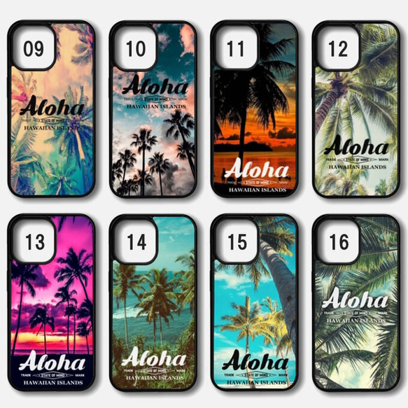 既成デザイン iPhoneケース ヤシの木 パームツリー ALOHA アロハ 機種選択 Hawaii ① 3枚目の画像